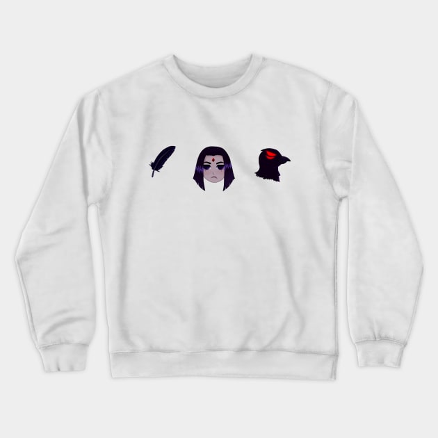 Teen Titans Raven Set Crewneck Sweatshirt by ColonelBaconBits